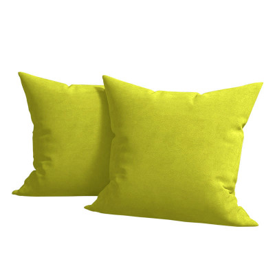 Set 2 huse pernute decorative din catifea cu fermoar, 45x45 cm, Madison, densitate 700 g/ml, Lime foto