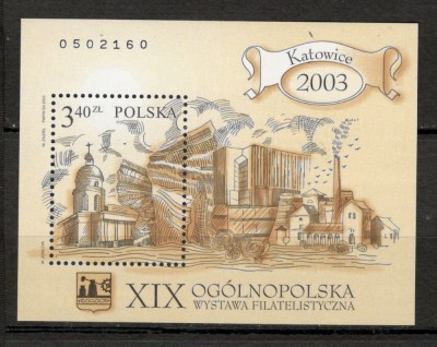 Polonia.2003 Expozitia filatelica KATOWICE-Bl. dantelat MP.432 foto