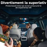 Cablu Date si Incarcare Rapida USB-C 3.2 max 100W, PRESTIGE CHARGE&reg;, TEXTIL PREMIUM, transfer date 20Gbps, video 4K@60Hz, Unghi 90 de Grade, USB-C la