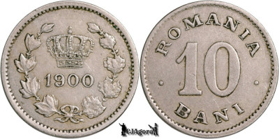 1900, 10 Bani - Carol I - Regatul Rom&amp;acirc;niei | KM 29 foto