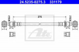 Conducta / cablu frana TOYOTA HILUX III pick-up (KUN, TGN, LAN, GGN) (2004 - 2016) ATE 24.5235-0275.3