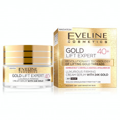 Crema luxurianta de intinerire Eveline Cosmetics Gold Lift Expert cu aur de 24K 40+ 50 ML foto