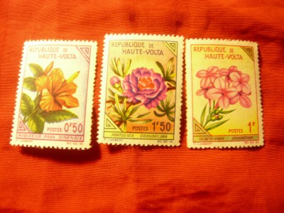 3 Timbre Haute Volta 1963 , FLORA foto