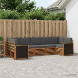 Cumpara ieftin Set de canapele de exterior 7 buc. 7-Locuri Natural si Antracit