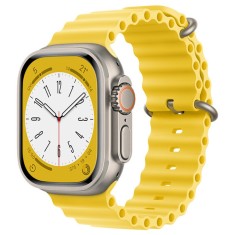 Techsuit - Watchband (W038) - Apple Watch 1/2/3/4/5/6/7/8/9/10/SE/SE 2/Ultra/Ultra 2 (42/44/45/46/49mm) - Yellow foto
