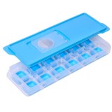 Cumpara ieftin Forma pentru gheata cu capac cu 12 compartimente siliconate,Plastic,Albastru,24x12cm, Oem