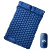 VidaXL Saltea de camping cu perne cu autoumflare 2 persoane, bleumarin 4007103