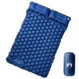 VidaXL Saltea de camping cu perne cu autoumflare 2 persoane, bleumarin