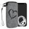 Husa Universala pentru telefon XL - 6,8 inch, Textil, Gri, 49866.4.09, kwmobile