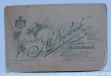 Cabinet card familie &ndash; Fotografia Al. Novak București 1907 &ndash; Calea Griviței 153