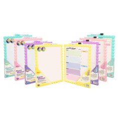Tabla magnetica de scris cu 2 fete, marker inclus,rama plastic,28x39.5 cm diverse culori