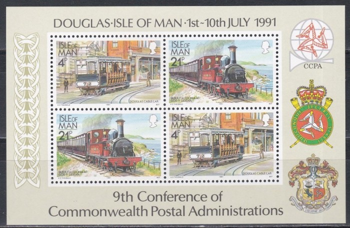 Isle of Man 1991 - A 9-a aniversare a Administrațiilor Poștale ale Commonwealth-ului, Colita, MNH