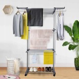 Uscator rufe vertical, pliabil, 3 nivele, XXL, AVEX - otel, plastic, gri inchis, 170x126x63.5cm, 40kg