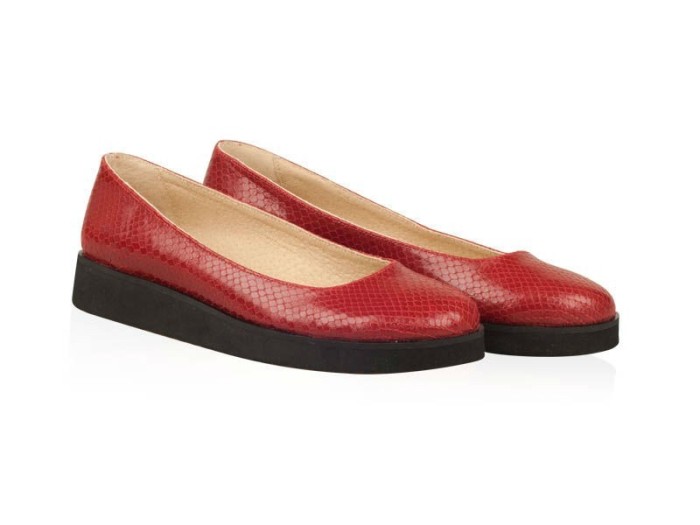 Balerini piele imprimata Alice Rosu - sau Orice Culoare Balerini piele imprimata Alice Rosu - sau Orice Culoare