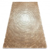 Covor FLIM 008-B1 modern shaggy, cercuri - structural bej, 120x160 cm