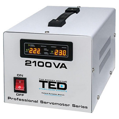 STABILIZATOR TENSIUNE SERVOMOTOR 2100VA TED ELECTRIC foto