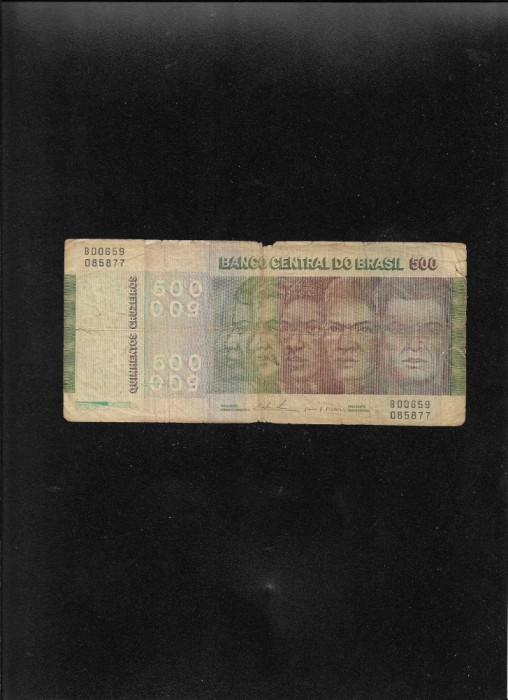 Rar! Brazilia 500 cruzeiros 1979 seria00659085877 uzata