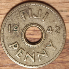 Fiji - moneda de colectie - raritate - 1 penny 1942 S George VI - stare f buna !