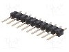 Conector 10 pini, seria {{Serie conector}}, pas pini 2.54mm, CONNFLY - DS1021-1*10SF11-B