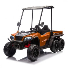 UTV electric pentru copii, Kinderauto Gladiator, 2 locuri, 180W, 12V echipat premium, culoare portocalie