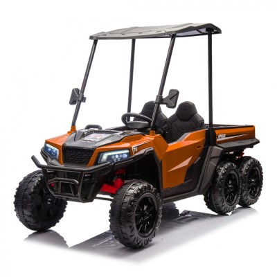 UTV electric pentru copii, Kinderauto Gladiator, 2 locuri, 180W, 12V echipat premium, culoare portocalie foto