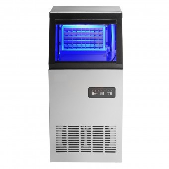 Masina profesionala de facut cuburi de gheata, Inox 38 kg/zi, capacitate de depozitare 12.5 kg, dimensiune cub 22x22x22mm foto