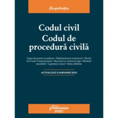 Codul civil. Codul de procedura civilă. Actualizat la 6 ianuarie 2023 - Paperback brosat - Hamangiu