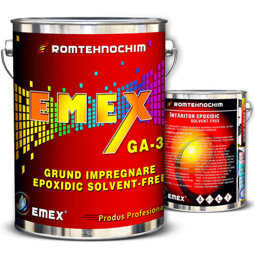 Pachet Grund Epoxidic Impregnare Solvent-Free &ldquo;Emex&rdquo; - Bid. 4 Kg + Intaritor - Bid. 2 Kg