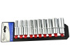 Set 10 chei tubulare 1/2&quot; CRV 10-24mm + suport metalic, GEKO G13545