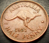 Cumpara ieftin Moneda istorica HALF PENNY - AUSTRALIA, anul 1951 * cod 4383, Australia si Oceania