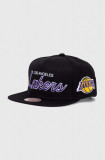 Mitchell&amp;Ness șapcă din amestec de l&acirc;nă NBA LOS ANGELES LAKERS culoarea negru, cu imprimeu