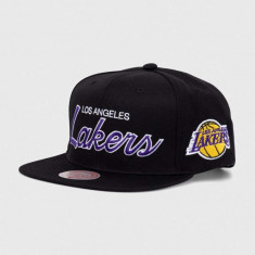 Mitchell&Ness șapcă din amestec de lână NBA LOS ANGELES LAKERS culoarea negru, cu imprimeu