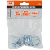 Evotools 675706 - Colier din otel zincat 16 mm 27 mm 10 bucati