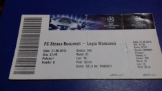 BILET Steaua - Legia Varsovia foto