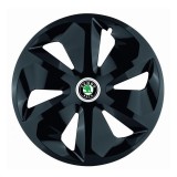 Cumpara ieftin Set 4 Capace Roti Roco Negru R14, pentru Skoda, Autohelix MSA