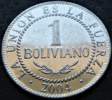 Cumpara ieftin Moneda exotica 1 BOLIVIANO - BOLIVIA, anul 2004 * cod 2846, America Centrala si de Sud