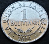 Cumpara ieftin Moneda exotica 1 BOLIVIANO - BOLIVIA, anul 2004 * cod 2846, America Centrala si de Sud