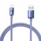 Cablu De Date De &icirc;ncărcare Rapidă Din Seria Baseus Crystal Shine USB Tip A La Lightning 2,4A 1,2m Violet (CAJY000005)