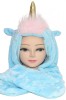 CAP13-4 Caciula de iarna cu model unicorn si puf, Marime universala