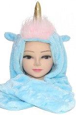 CAP13-4 Caciula de iarna cu model unicorn si puf