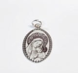 Cumpara ieftin Pandantiv Medalion din Argint 925 Maica Domnului Matka Dobrej Rady , Protectie Sacra si Eleganta Clasica