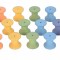 Set 21 mosoare colorate din lemn pentru activitati educative