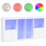 Cumpara ieftin Dulap cu lumini LED, alb, 202x37x100 cm