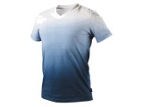Tricou M alb-albastru DENIM - 180g/m2, bumbac de calitate