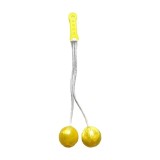 Cumpara ieftin Set 2 bile clackers, jucarie interactiva, plastic, antistres, pentru copii, 4 cm, galben