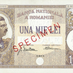 REPRODUCERE bancnota specimen 1000 lei 1934