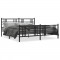 vidaXL Cadru pat metalic cu tăblie de cap/picioare, negru, 180x200 cm