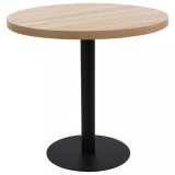 vidaXL Masă de bistro, maro deschis, 80 cm, MDF