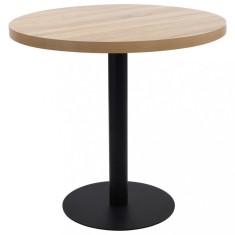 vidaXL Masă de bistro, maro deschis, 80 cm, MDF