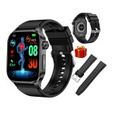 Cumpara ieftin Smartwatch cu Masurare Glicemie, ECG, Tensiune Arteriala, HRV, Conectare Bluetooth, Notificari, Apeluri, SMS, GITECH&reg; H58 Pro, Cadou Curea Piele